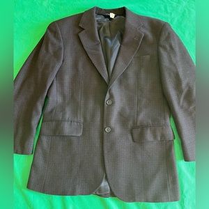 Jos. A. Bank Mens Blazer Brown Plaid Wool 2 Button Suit Jacket Sport Coat 40S.